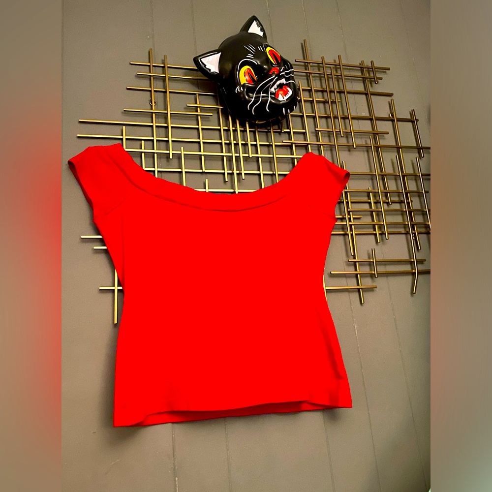 Red off the shoulder top by Heart of Haute